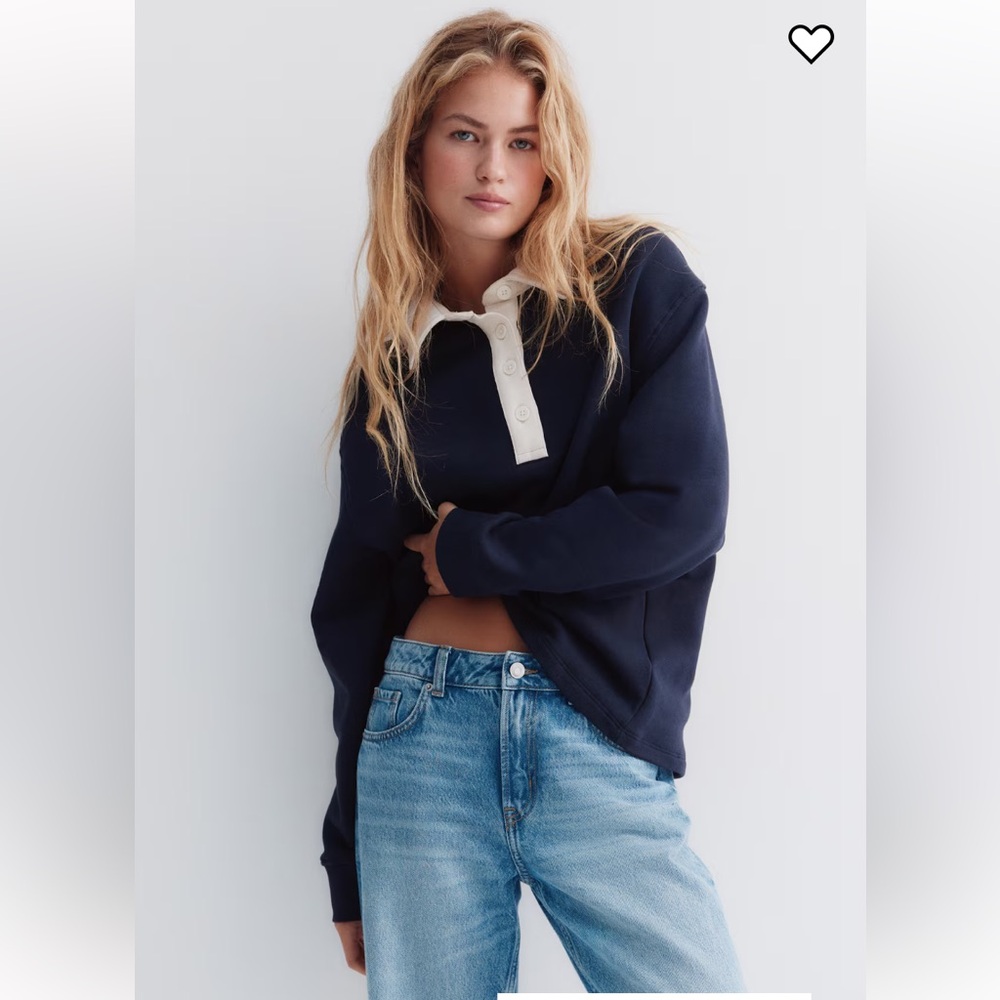 OVERSIZED NAVY BLUE RUGBY SWEATER